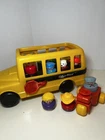Bundle Lot of Vintage Fisher Price Little People Chunky Version Bus and Students