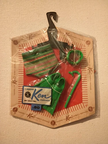 MOC Vintage Barbie: KEN 1961 Pak Snorkel Scuba Gear with Swimming Trunks Set