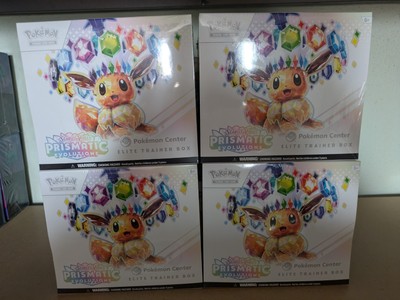 Prismatic Evolutions - Pokemon Center Elite Trainer Box ETB x4 Case (geöffnet)