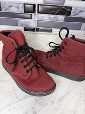 Dr. Martens Shoreditch Boots Women s 7, 38EU Maroon Burgundy Doc Air Wair Canvas