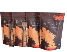 (PACK OF 4) Organic Ryse Mushroom Coffee*30 Servings Per Pack - Free Shipping
