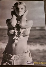 Rare Black And White Britney Spears Bikini Poster French Pinup And Clippings 