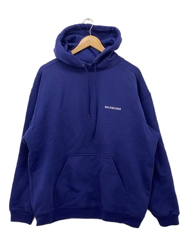 BALENCIAGA Felpa con Cappuccio M Cotone Navy Tinta Unita 600583TIV84 Usata