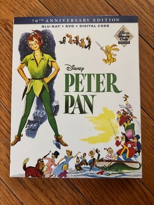 Peter Pan BLU-RAY/DVD/DIGITAL DMC Exclusive 70th Anniversary Edition W/ Slip NEW