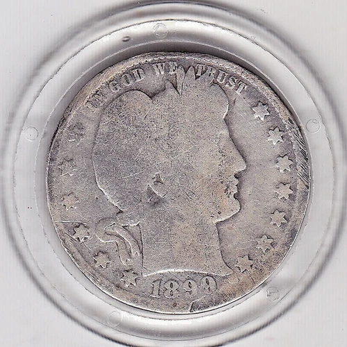 1899   P   Barber  Quarter  (90% Silver)  Coin