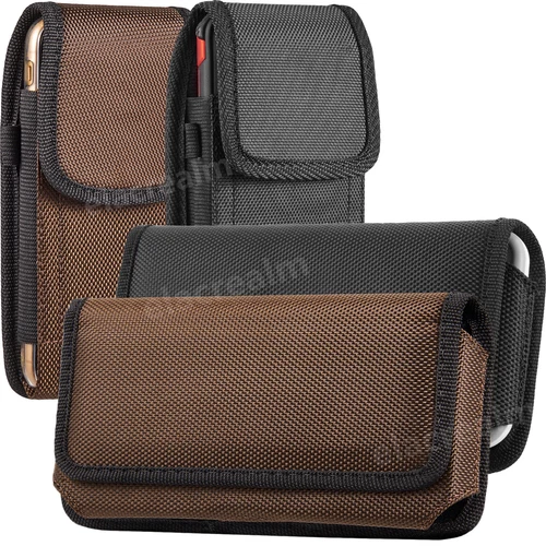 For iPhone 13 13 Pro 12 Pro X XS Galaxy S8 S9 Rugged Nylon Phone Holster Case