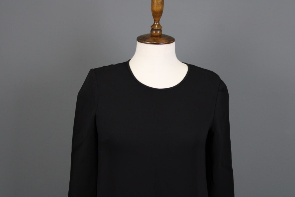 EMILIO PUCCI Black Silk 3/4 Sleeve A-Line Knee Dress Size US 4 | eBay
