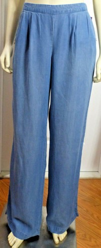 BARGAIN!!! MERONA Chambray Wide Leg Mid-Rise Relaxed Fit Pant, Blue, NWT
