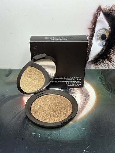 Nuevo en caja polvo prensado perfeccionador de piel brillante Becca CHOCOLATE GEODE 7 g 0,25 oz - Imagen 6 de 10