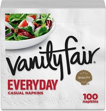 Vanity Fair Everyday Paper Napkins, 100 2-Ply Disposable Napkins