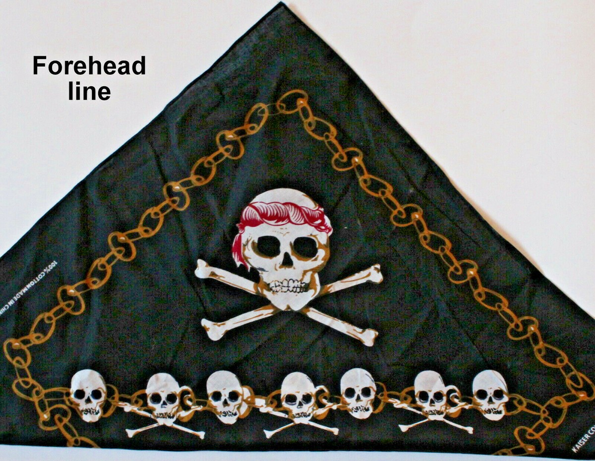 New Biker Red Skull Bandana Rebel 22