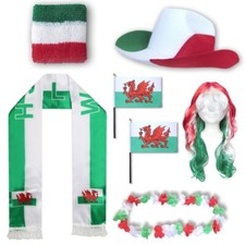 Sonia Originelli fan package "Wales" World Cup European Football Scarf Hawaiian Chain Hat Welding