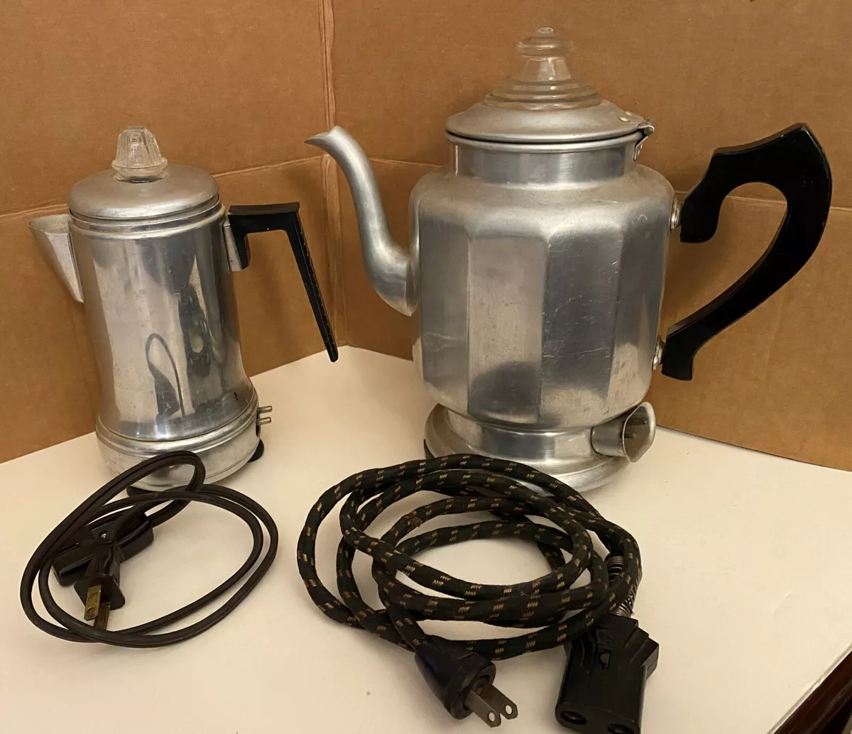 Vintage metal 2025 coffee pot
