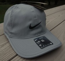 NWT NIKE Dri-Fit Club Featherlight Tennis/Running Adult Adj Hat-Size L/XL GRAY