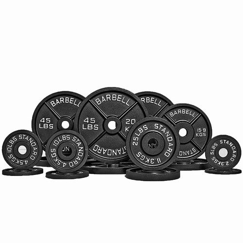 545LBS Olympic Weight Plates Set 2 inch Cast Iron Barbell Plates Home
