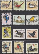 Australia  1978 - 1980  Birds  set  1st series  SG 669 - 680   good used