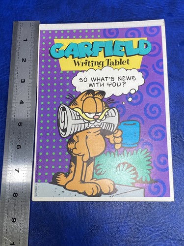 Vtg Garfield Writing Tablet by Mead Stationary Pad 36 Decorated Sheets - Picture 2 of 9