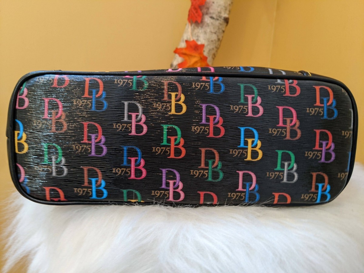 Dooney & Bourke Black DB75 Multi 🌈 Logo Crossbody | eBay