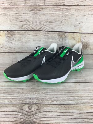 Size 9.5 - Nike React Infinity Pro Black Green Mens Golf Shoes Cleats CT6620-001