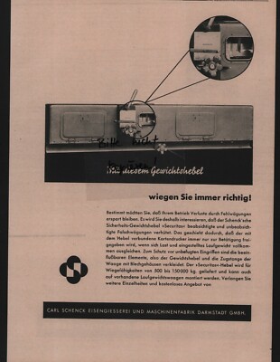 DARMSTADT, Werbung 1938, Carl Schenck Eisen-Giesserei Maschinen-Fabrik GmbH