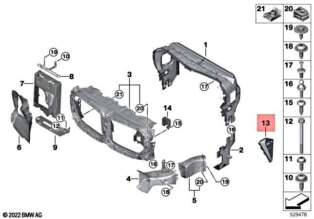 Genuine BMW X6 M F96 SAC Air Breather Right 51138746970 | eBay 