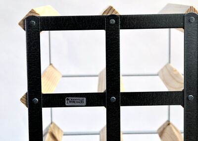 Teinté Noyer Bois De 15 Bouteilles De Vin Classique Et De Métal