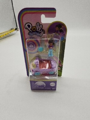 Polly Pocket HEDGEHOG mini car with doll and pet NEW