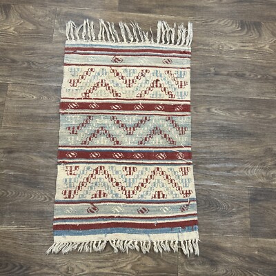 Flatweave kilim hanbal Moroccan rug  Oriental Handmade Original 2x3 ft