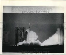 1974 Press Photo Cape Canaveral launching of Titan 30's communications satellite