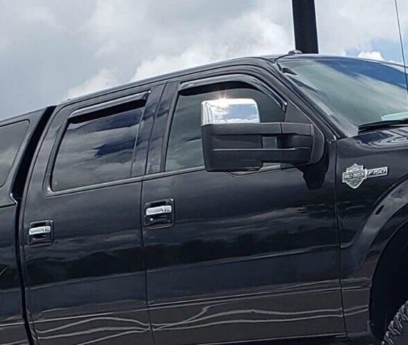 Встроенные вентиляционные козырьки противодымные дождевики AVS для Ford F150 2009-2014 годов выпуска с экипажем - Изображение 4 из 4