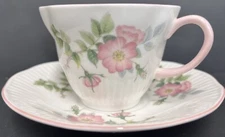  Vintage Queens Staffordshire England Tea Cup And Saucer 
