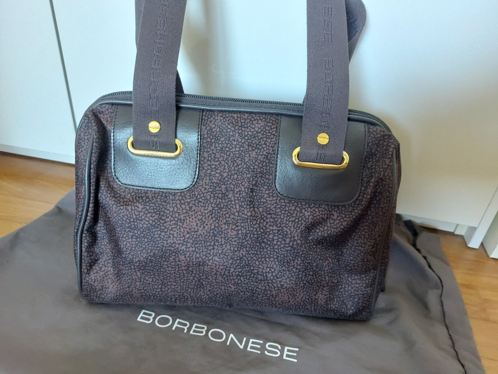 Portefeuille Borbonese Marron Occasion - Authentique - Très Bon État - Taille Compacte