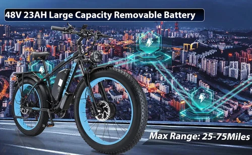 Keteles 26*4 Zoll Elektrofahrrad Dual Motor Pedelec Mountain Bike 48V23AH E-bike - Bild 16 von 19