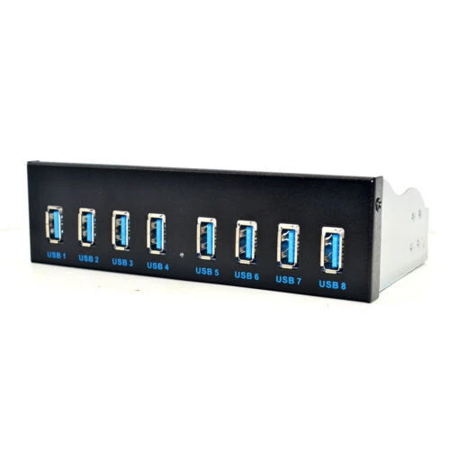 ITHOO 5,25"-Optisches Laufwerk Frontpanel HUB Dual Core 19PIN auf 8 USB3.0-Ports - Bild 2 von 4