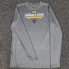 Minnesota State Mavericks Shirt Mens Small Under Amour Loose Heatgear NCAA Team
