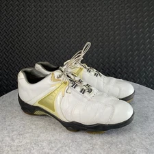 Dry Joy by Foot Joy FJ White Gold Golf Shoes Soft Spikes Style 53502 Mens Sz 12