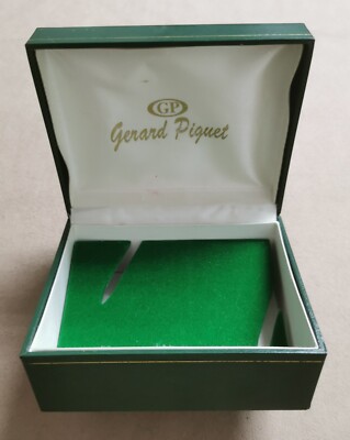 Gerard Piguet Echtes Vintage Leder Herren Uhrenbox Grün Ohne Außenbox