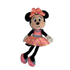 Disney Minnie Mouse Stuffed Animal Plush 10" Pink Dress and Bow