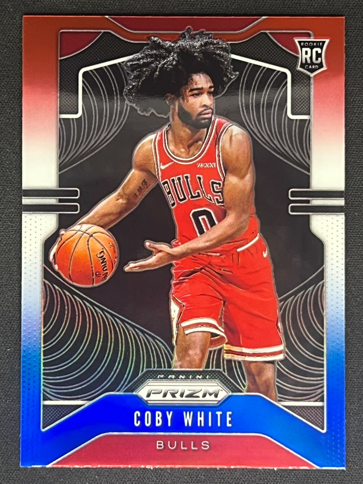 COBY WHITE 2019-20 Panini Prizm Red White Blue Parallel Rookie RC #253 | Bulls