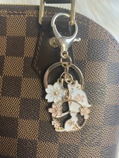 Japan Sakura Cat Kitty bag charm Keychain key ring key fob Cherry Blossom new