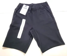 Members Mark Luxe Mens Athletic Gym Shorts S Black 9" Pockets Tech Zip NWT