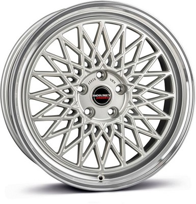 4x Alufelgen Borbet B silver rim polished 8x17 ET45 LK5 112 17 Zoll Felgen Alu