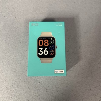 SKG V7 Cyber Black Smart Watch 1.8 in Fitness Tracker iOS Android Alexa Built-in