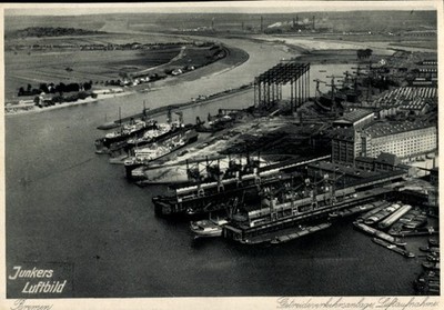Postcard Hanseatic City of Bremen, grain transport facility, port,... - 5046466