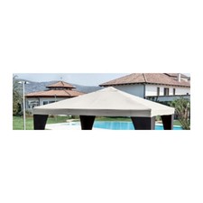 C TOP RICAMBIO P/GAZEBO LEGNO 3X4M POLIEST BIANCO
