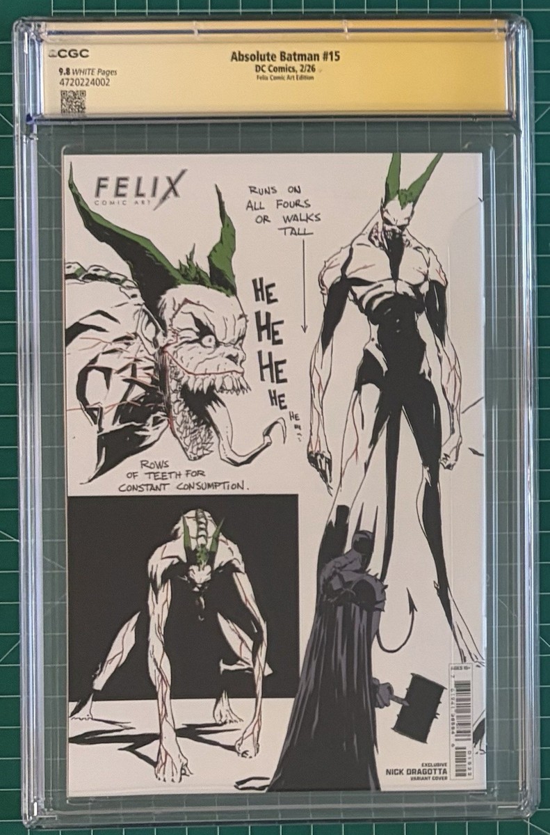 ABSOLUTE BATMAN #15 FELIX COMIC EXCLUSIVE 2X SIGNED SCOTT SNYDER