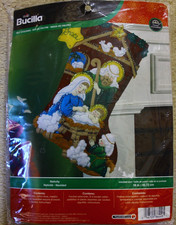 Bucilla Nativity Felt Christmas Stocking Kit 86449 NEW
