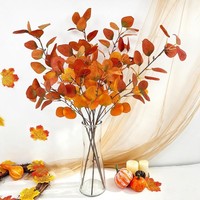 Kunstblumen Herbst Deko Eukalyptus Zweige 67Cm 4 StüCk KüNstliche Pflanzen