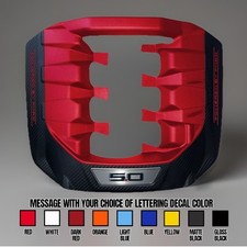 Ford Mustang Gt 5.0l Engine Cover - Race Red - Custom Painted 2024 2025 2026