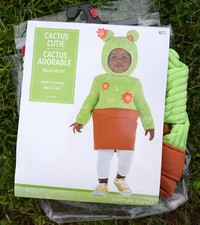 Cactus Cutie Costume Infant Baby Halloween 3-PC Tunic, Hood  2 Sizes, NEW